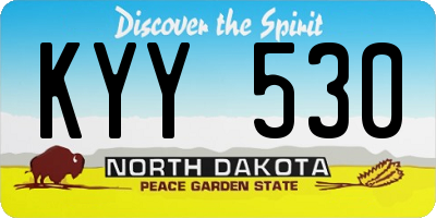 ND license plate KYY530