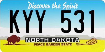 ND license plate KYY531