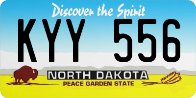 ND license plate KYY556
