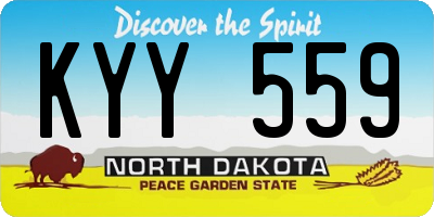 ND license plate KYY559