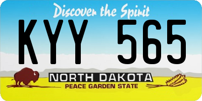 ND license plate KYY565