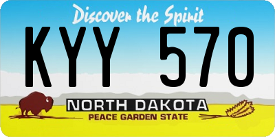 ND license plate KYY570