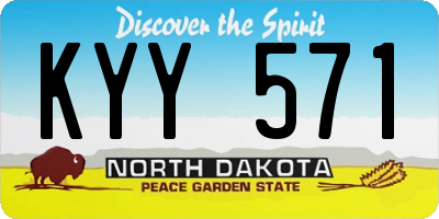 ND license plate KYY571