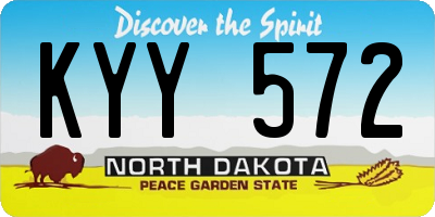 ND license plate KYY572