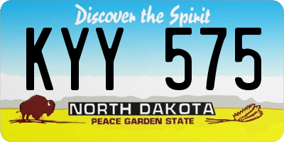 ND license plate KYY575