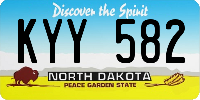 ND license plate KYY582