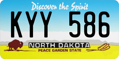 ND license plate KYY586