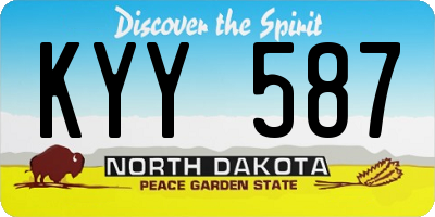 ND license plate KYY587