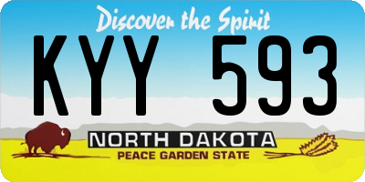 ND license plate KYY593