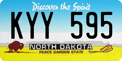ND license plate KYY595
