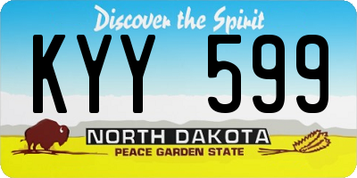 ND license plate KYY599