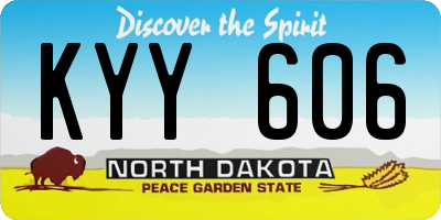 ND license plate KYY606