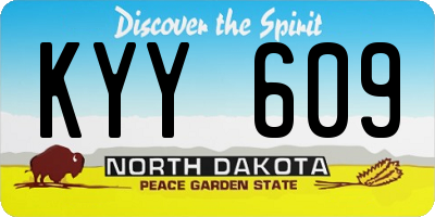 ND license plate KYY609