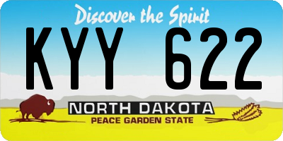 ND license plate KYY622