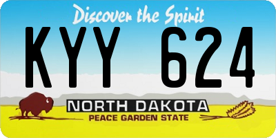 ND license plate KYY624
