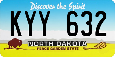 ND license plate KYY632