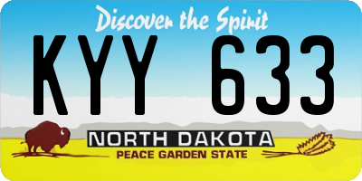 ND license plate KYY633