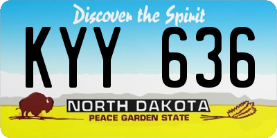 ND license plate KYY636