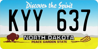ND license plate KYY637