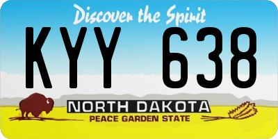 ND license plate KYY638