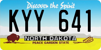 ND license plate KYY641
