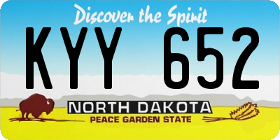 ND license plate KYY652