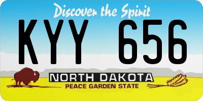 ND license plate KYY656