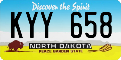 ND license plate KYY658