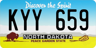 ND license plate KYY659
