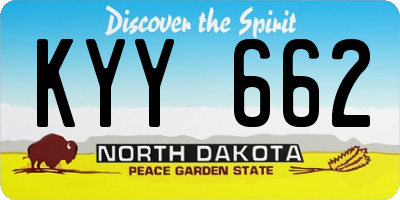 ND license plate KYY662