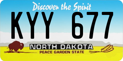ND license plate KYY677