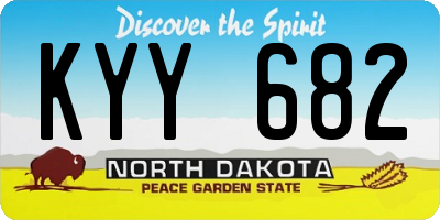 ND license plate KYY682