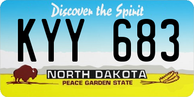 ND license plate KYY683