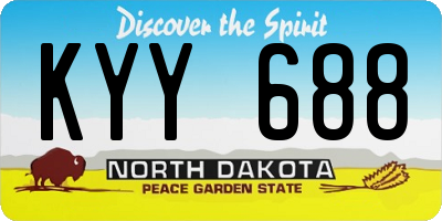 ND license plate KYY688