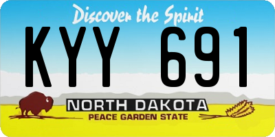 ND license plate KYY691