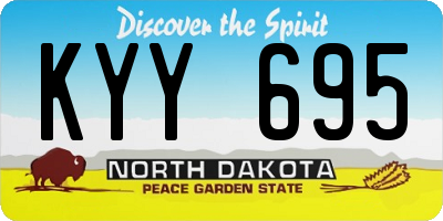 ND license plate KYY695