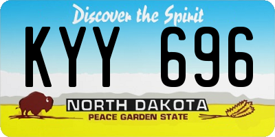 ND license plate KYY696