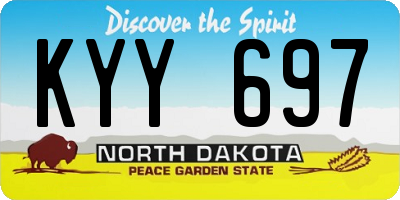 ND license plate KYY697