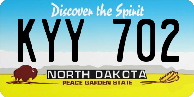 ND license plate KYY702