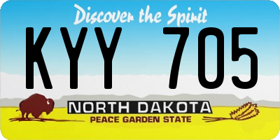 ND license plate KYY705