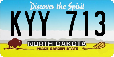 ND license plate KYY713