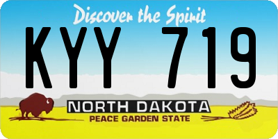 ND license plate KYY719