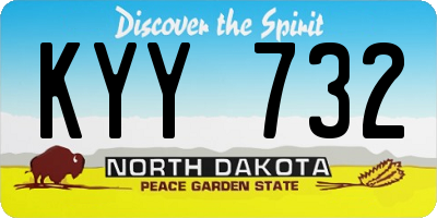 ND license plate KYY732