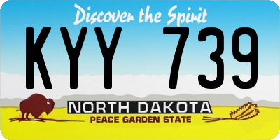 ND license plate KYY739