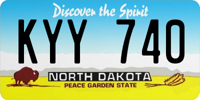 ND license plate KYY740