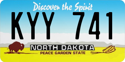 ND license plate KYY741