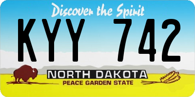 ND license plate KYY742