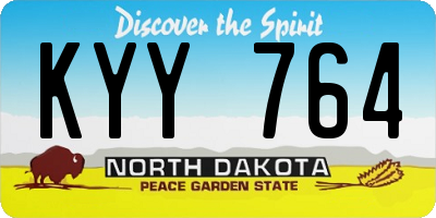 ND license plate KYY764