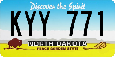 ND license plate KYY771