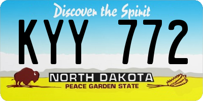 ND license plate KYY772